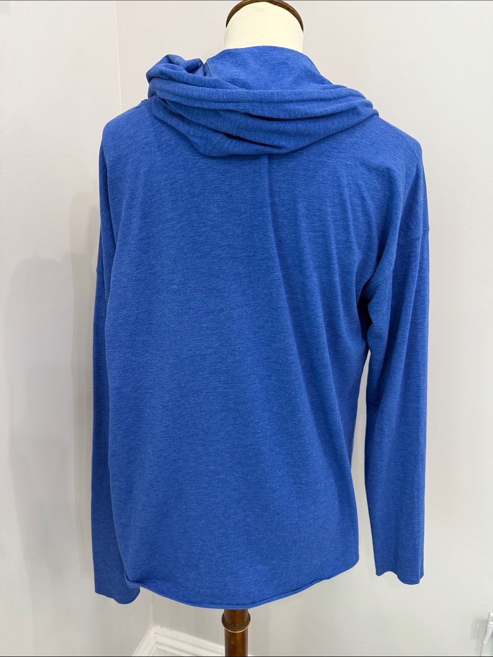 Peace Love Lightning Blue Hooded Women's Top - Picture 2 of 5